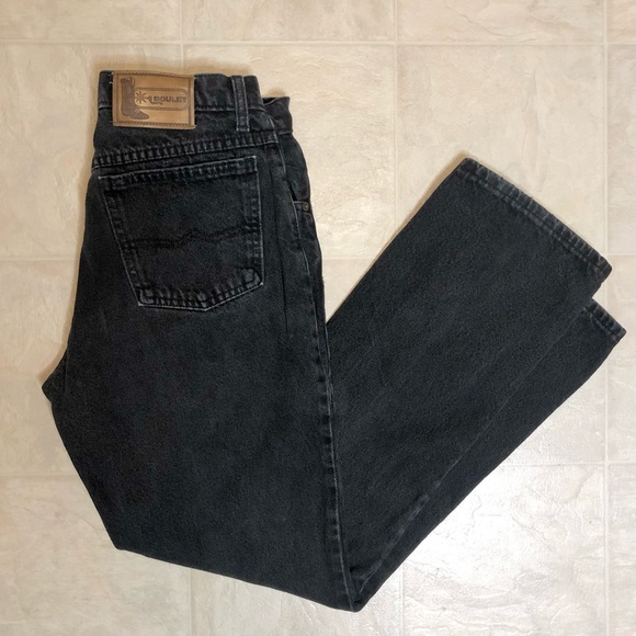 [Sold]Boulet Vintage Cowgirl Dark Gray Jeans Semi Boot Cut / High Rise 80’s - Picture 2 of 10